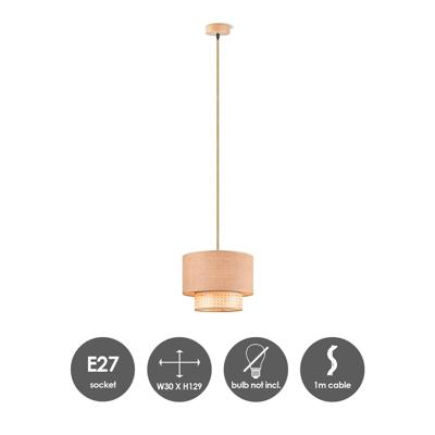 Home sweet home cane weave lampenkap linnen naturel Home sweet home cane weave lampenkap linnen naturel