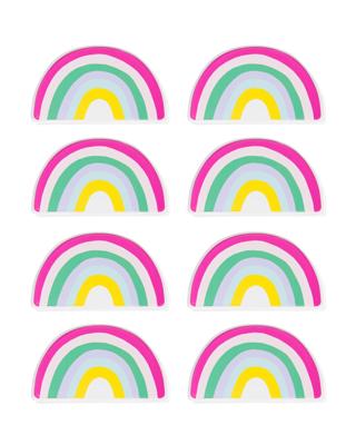 HEMA Gebaksbordje regenboog 8 stuks