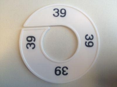 Maatring wit/zwart 39