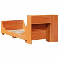 Bedframe zonder matras massief grenenhout wasbruin 100x200 cm - thumbnail