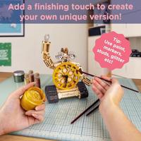 Houten Bouwpakket Volwassenen - Robot Klok - thumbnail