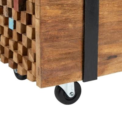 VidaXL Tv-meubel 110x30x32,5 cm massief teakhout