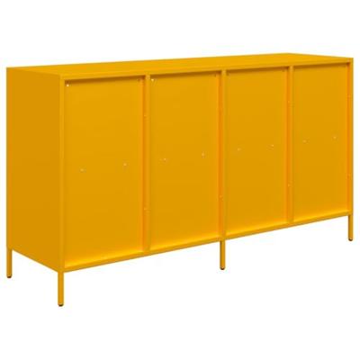 Dressoir 135x39x73,5 cm koudgewalst staal mosterdgeel