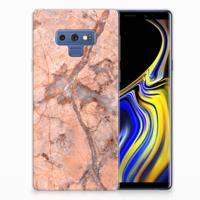 Samsung Galaxy Note 9 | TPU | Siliconen hoesje | Marmer Oranje - thumbnail