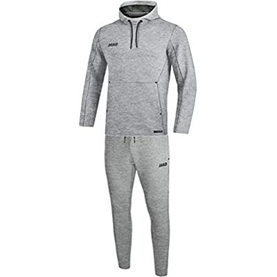 JAKO M9629 Joggingpak Met Sweaterkap Premium Basics - Grijs Gemeleerd - 4XL JAKO M9629 Joggingpak Met Sweaterkap Premium Basics - Grijs Gemeleerd - 4XL