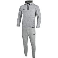 JAKO M9629 Joggingpak Met Sweaterkap Premium Basics - Grijs Gemeleerd - 4XL - thumbnail