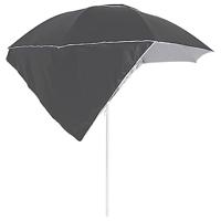 VidaXL Strandparasol met zijwanden 215 cm antracietkleurig - thumbnail
