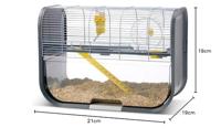 SAVIC HAMSTERKOOI GENEVA ANTRACIET / ZILVER 60X29X44 CM - thumbnail