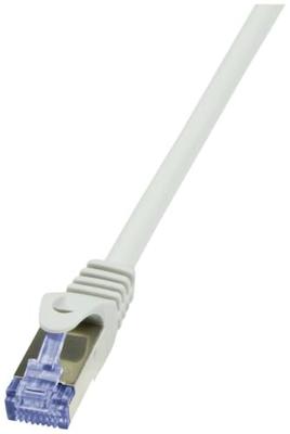 LogiLink CQ3122S RJ45 Netwerkkabel, patchkabel CAT 6A S/FTP 30 m Grijs Snagless, Vlambestendig, Afscherming totaal, Halogeenvrij, Pair afscherming 1 stuk(s)