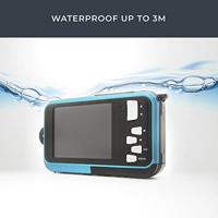 GoXtreme Reef Blue Digitale camera 24 Mpix Blauw Full-HD video-opname, Waterdicht tot 3 m, Onderwatercamera, Schokbestendig, Met ingebouwde flitser - thumbnail