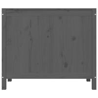 Wasmand 88,5x44x76 cm massief grenenhout grijs - thumbnail