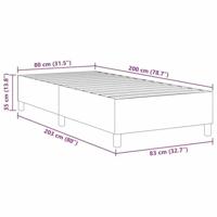 Platform bedframe Crème 80 x 200 cm Stof - thumbnail