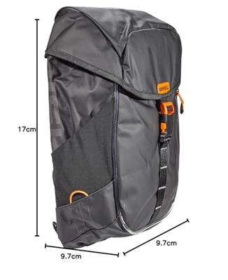 Basil miles tarpaulin fietsrugzak nordlicht - waterdichte zwarte rugzak voor fietsers - 17l - unisex - sportief - zwart - thumbnail