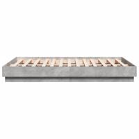Bedframe met LED-verlichting betongrijs 150x200 cm - thumbnail