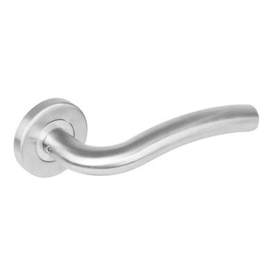 Deurkr.Lisa m.rozet met 7 mm nok rvs geborst.