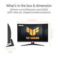 ASUS TUF Gaming VG32WQ3B 31,5 inch gaming monitor (QHD, gebogen, 180 Hz, ELMB, FreeSync, 1ms GTG (minimaal 0,5 ms), 90% DCI-P3, HDR, DisplayWidget Center) - thumbnail