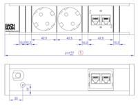 Bachmann 333.1008 Stekkerdoos zonder schakelaar Aluminium, Zwart Randaarde stekker - thumbnail