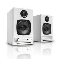 Audioengine HD3 Wireless Speakers with Bluetooth - 60W Powered Computer Speakers for Desktop Monitor and Home Music System with aptX HD Bluetooth, AUX, USB, RCA, 24-bit DAC (White, Pair) - thumbnail