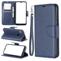 Retro Lambskin textuur zuivere kleur horizontale Flip PU lederen case voor voor Huawei Y6 2019 & Y6 Pro 2019 met houder & kaartsleuven & portemonnee - thumbnail