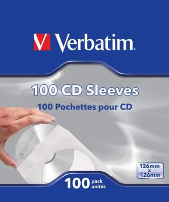 Verbatim 49976 CD-hoes 1 CD/DVD/Blu-Ray Wit Papier 100 stuk(s) Verbatim 49976 CD-hoes 1 CD/DVD/Blu-Ray Wit Papier 100 stuk(s)