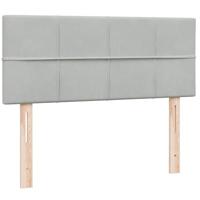 Boxspring met matras fluweel lichtgrijs 120x210 cm - thumbnail