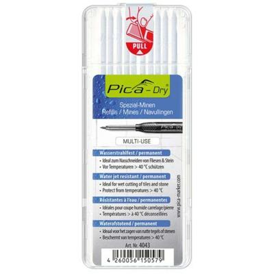 Pica Vullingenset | 10x wit | waterbestendig | Pica Dry 4043 | 10 stiften / set | 1 stuk - 4043 - 4043 - thumbnail