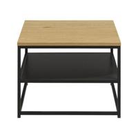Bendt Salontafel 'Ture' Eiken en metaal, 55 x 55cm - thumbnail