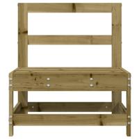 Tuinmiddenbanken 2 st geïmpregneerd grenenhout - thumbnail