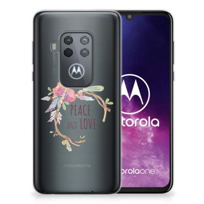 Motorola One Zoom Telefoonhoesje met Naam Boho Text Motorola One Zoom Telefoonhoesje met Naam Boho Text