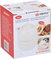 Alpina Thee- En Koffieset 12,5 X 9 Cm Porselein Wit 2-delig - thumbnail