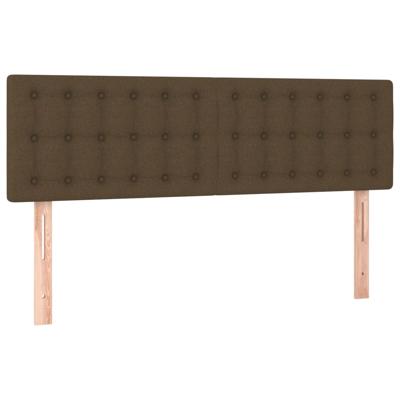 Boxspring met matras stof donkerbruin 140x200 cm - thumbnail