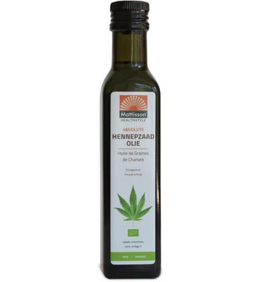 Hennepzaadolie raw koudgeperst bio 250 Milliliter