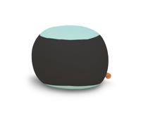 Terapy Ollie zitzak - Lichtblauw + Zwart | 65cm x 65cm x 65cm - thumbnail