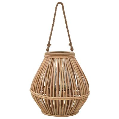 VidaXL Lantaarnhouder hangend wicker naturel