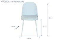 Keukenstoel DKD Home Decor Blauw 45 x 46 x 83 cm - thumbnail