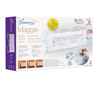 Dreambaby Maggie Bed Barrier - Gebouwd in bedden en platte bedden van 110 cm breed en 50 cm hoog meten