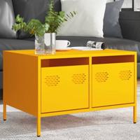 Tv-meubel 68x50x43,5 cm koudgewalst staal mosterdgeel - thumbnail