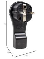 AS Schwabe 45039 Platte stekker met randaarde Kunststof Met uittrekhulp 230 V Zwart IP20 - thumbnail