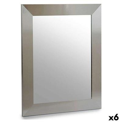 Wandspiegel Gift Decor Zilverkleurig 39 x 1,5 x 49 cm 39 x 49 x 2 cm Rechthoekig (6 Stuks)