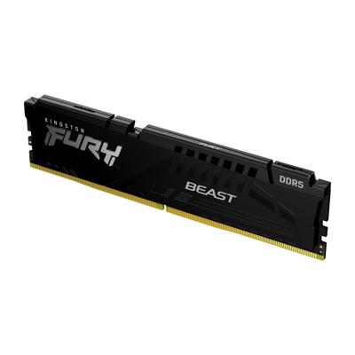 Kingston FURY beast 16 gb ddr5-5200 (1x 16 gb) werkgeheugen (zwart, kf552c40bb-16, xmp 3.0)