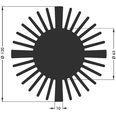 Fischer Elektronik 10021861 SK 599 15 SA LED-koellichaam 2.25 K/W (Ø x h) 120 mm x 15 mm