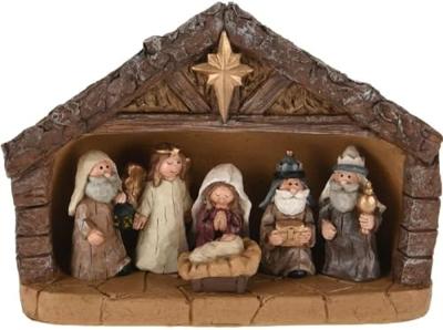 Kerststal met Kerststalfiguren 7-delig