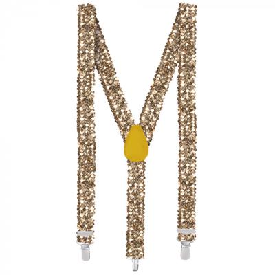 Bretels pailletten goud