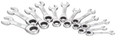 Vigor V2821 Steek-ringratelsleutelset 12-delig Sleutelbreedte (metrisch) 8 - 19 mm