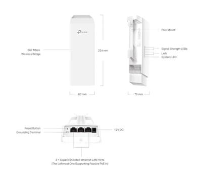 TP-Link EAP211-BRIDGE KIT bridge & repeater Netwerkbrug 867 Mbit/s Wit TP-Link EAP211-BRIDGE KIT bridge & repeater Netwerkbrug 867 Mbit/s Wit