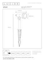 Lucide SPIKE - Tuinspot - Ø 6,5 cm - LED Dimb. - GU10 - 1x5W 3000K - IP54 - Zwart - thumbnail