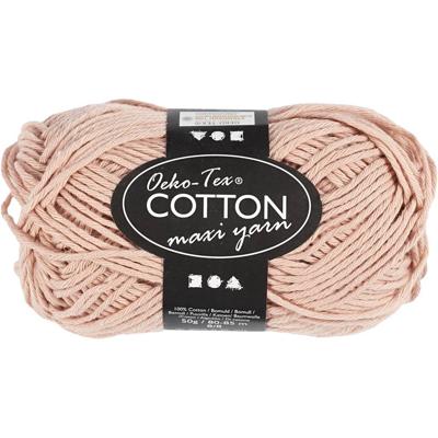 Creativ Company Katoengaren, afm 8/8, l: 80-85 m, beige, 50 gr/ 1 bol
