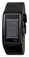 Esprit horlogeband ES101382001U Leder Zwart 25mm - thumbnail