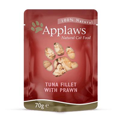 APPLAWS Tuna Fillet with prawn in broth - nat kattenvoer - 70g