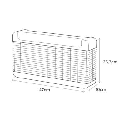 Elektrische insectendoder EDM 06525 Zwart 11 W 13 W 47 x 26,3 x 10 cm Professioneel